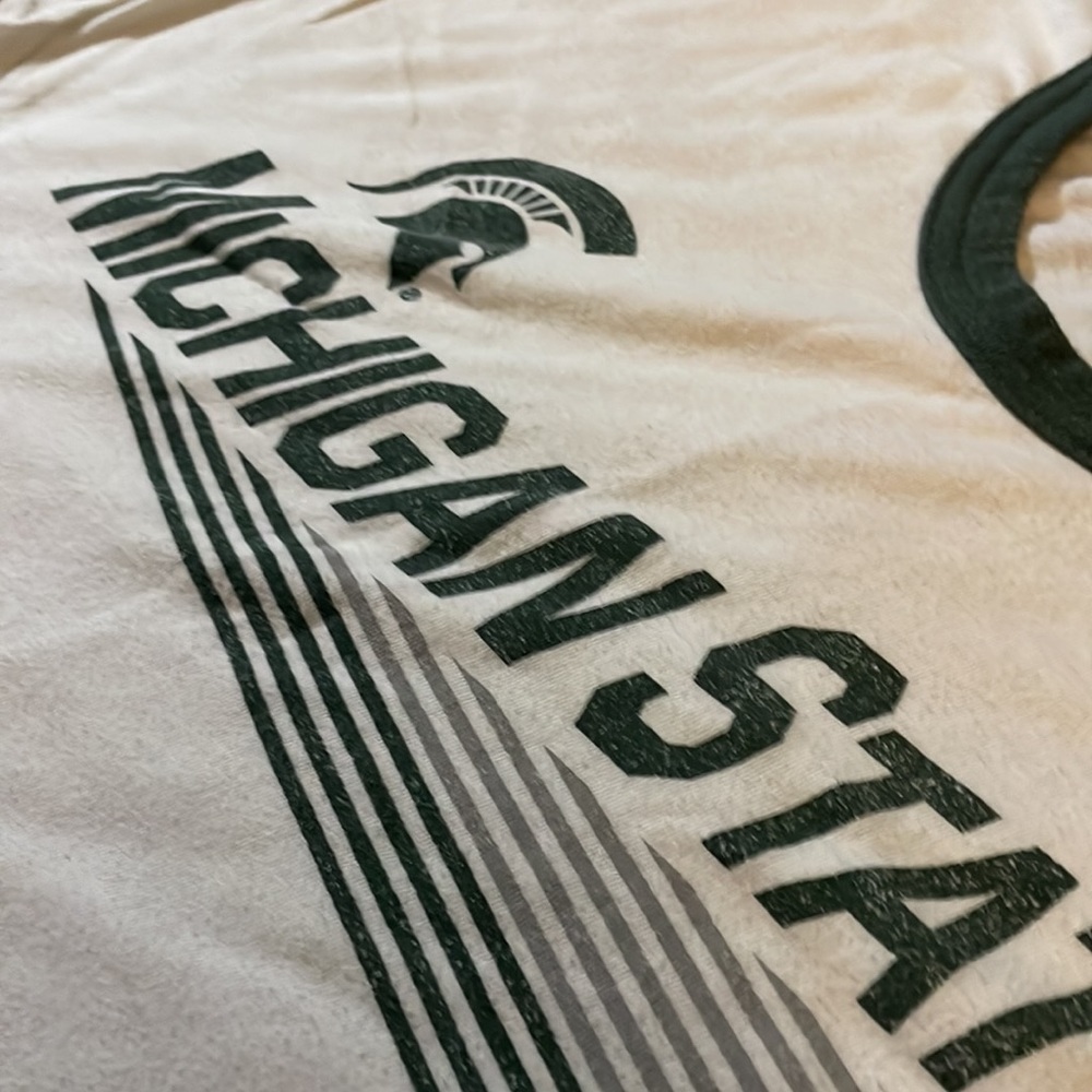 Michigan State White Ringer Shirt - Picture 2 of 4